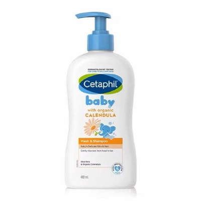 Sữa Tắm Gội Cho Bé Cetaphil Baby Organic Calendula Tinh Chất Hoa Cúc 400ml