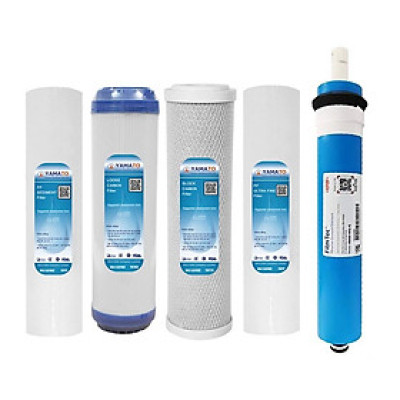 Bộ 5 lõi lọc thay thế cho máy lọc nước R.O treo tường, để bàn . . . (thông dụng) | Hàng chính hãng