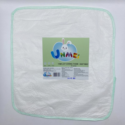 Set 10 Tấm Lót Sơ Sinh Chống Thấm  Unmei 30x30 Loại Đẹp Mịn - Sản Phẩm Có Thể Giặt Bằng Máy Giặt