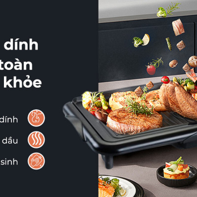 [HỘP QUÀ TẾT] Bếp nướng điện Nagakawa NAG3105 (2000W) - Bảo hành 1 năm - Hàng chính hãng