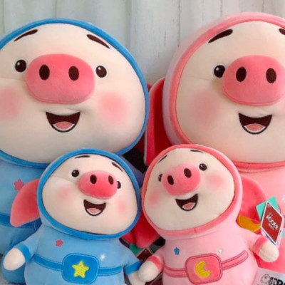 Thú nhồi bông heo cosplay phi hành gia đáng yêu - Size 20cm - Quà tặng gấu bông heo êm mịn cho bé.