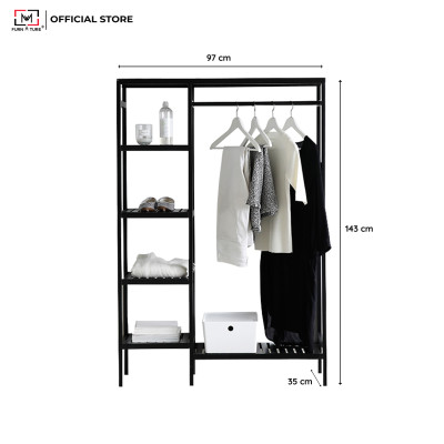 GIÁ TREO QUẦN ÁO TIỆN LỢI GỖ THÔNG NHẬP KHẨU HÀNG LẮP RÁP THÔNG MINH HÀN QUỐC - DOUBLE CLOSET 