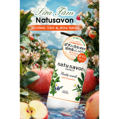 Sữa Tắm Dưỡng Ẩm Và Làm Trắng Da Kose Softymo Natusavon Select White Body Wash Moist (500 mL)