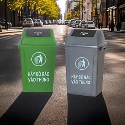 Thùng rác lật 60Lcông nghiệp 60L bền bỉ, chịu lực tốt, chống va đập và ăn mòn hóa chất.