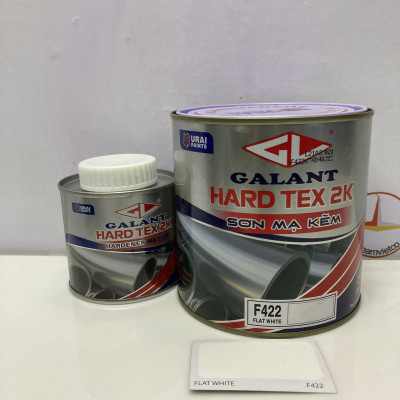 SƠN SẮT KẼM GALANT HARD TEX 2K TRẮNG MỜ F422_Bộ 1L