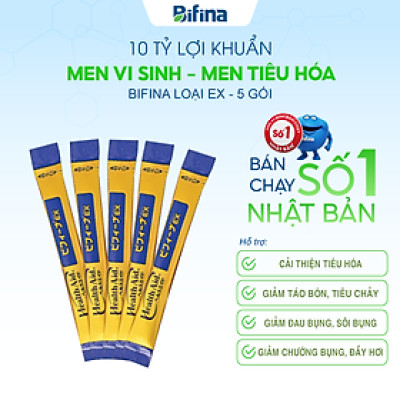 Men tiêu hóa Bifina Nhật Bản - Loại EX - Lẻ 5 gói (không có hộp)
