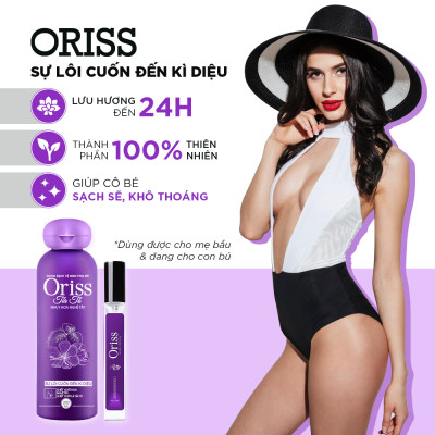Combo Dung Dịch Vệ Sinh Phụ Nữ Oriss Tía Tô 200ml Và Nước Hoa Vùng Kín Nữ Oriss 10ml