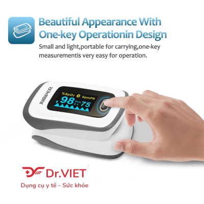 Máy đo nồng độ oxy máu và nhịp tim Jumper JPD-500F (Bluetooth) Chính hãng - Thiết kế nhỏ gọn, Sử dụng an toàn, Kết nối cùng Smartphone, Màn hình OLED