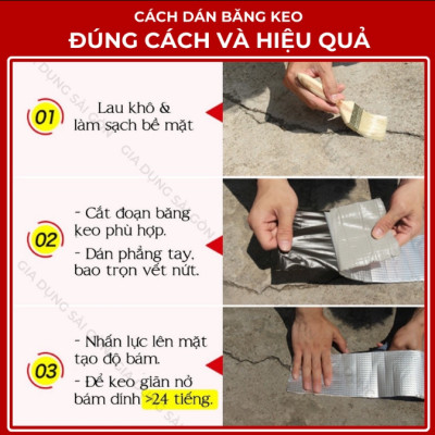 Băng Keo Chống Thấm 30 CM X2000, Chống Dột Dán Siêu Dính Trên Mọi Bề Mặt