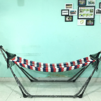 Võng lưới Ban Mai in sọc, in họa tiết cán nhựa 40cm
