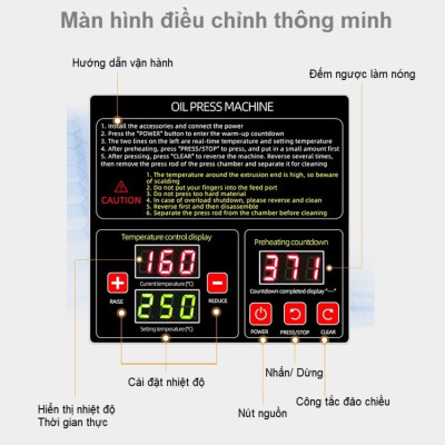 Máy ÉP DẦU THỰC VẬT Thương hiệu Mỹ cao cấp Septree - T3, Công suất lớn 1200W - Hàng Nhập Khẩu, Bảo Hành 1 Năm