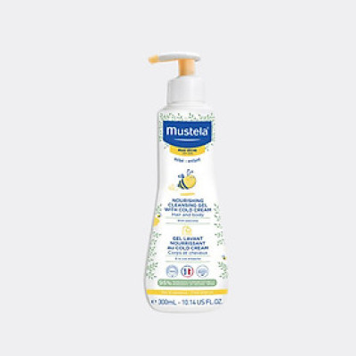 Sữa Tắm Gội Cho Trẻ Sơ Sinh Và Em Bé Da Khô Mustela (300ml)