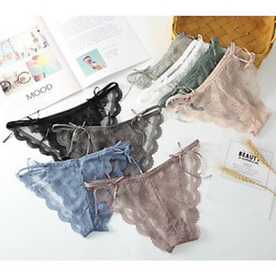 QUẦN LÓT REN NƠ LỌT KHE SEXY TỪ 40-55KG DÀNH CHO NỮ