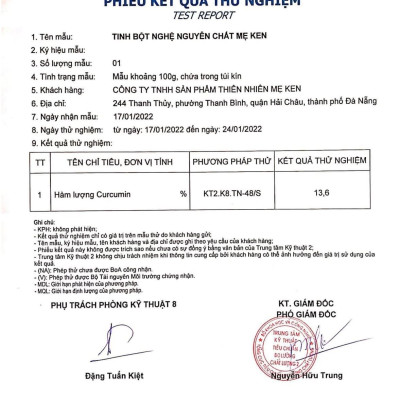 Tinh Bột Nghệ Nguyên Chất MẸ KEN 100gr - Mới