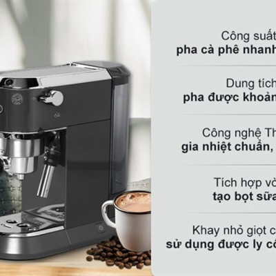 Máy pha cafe Delonghi EC785.GY - Hàng Chính Hãng