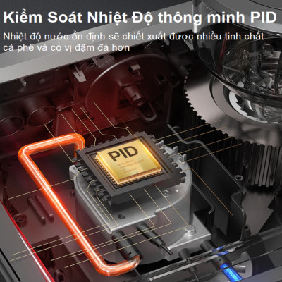 Máy pha cà phê Espresso HiBREW H7A chuyên nghiệp 3 in 1 Thương hiệu Mỹ cao cấp Công Suất 3000W, Dung tích 2,8 lít, Áp suất 20 bars - Bảo hành 12 Tháng, Hàng chính hãng