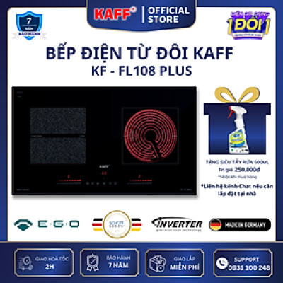 Bếp âm từ hồng ngoại đôi kết hợp nhập khẩu Germany KAFF KF-FL108 Plus - Hàng Chính Hãng