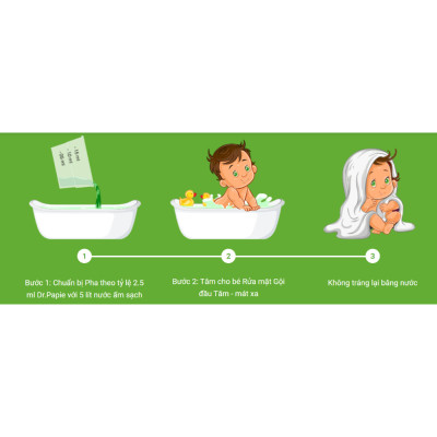 Nước tắm gội thảo dược cho bé Dr.Papie chai 500ml