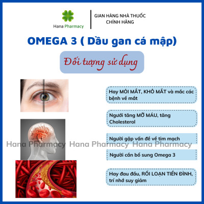 [Nhập khẩu chính hãng] Viên uống dầu gan cá mập Omega 3 bổ não, tim mạch, mắt, chống oxy hóa vượt trội