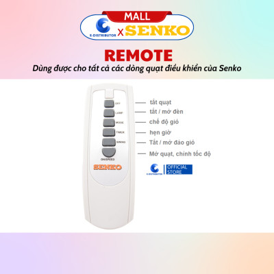 Remote điều khiển dành cho quạt điều khiển Senko - hàng chính hãng