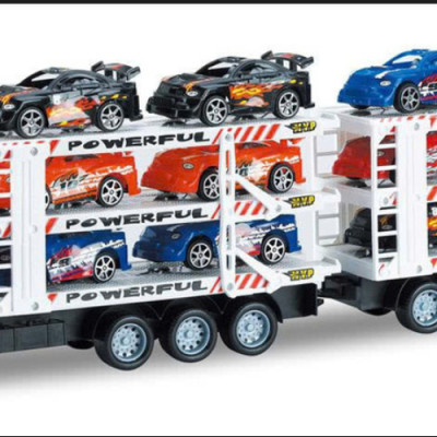 TOYSTAR - 666-200A Mô hình Xe tải chở 12 ô tô (KT 64x8x16.5cm)