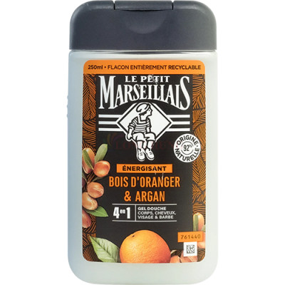 Sữa tắm 92% hữu cơ Le Petit Marseillais 4 in 1 (250ml) - Hàng chính hãng