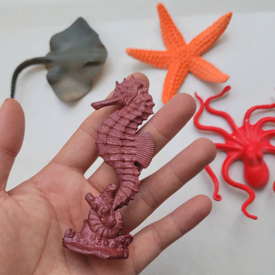 Set 4 đồ chơi động vật biển - Con Cá Đuối-Cá Ngựa-Bạch Tuộc-Sao Biển