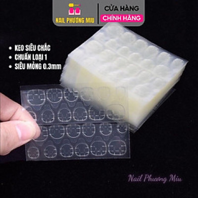 Miếng Dán Nail Box Siêu Mỏng 24 Miếng/Tờ Tiện Lợi, Dán Nailbox Móng Giả Silicon Hai Mặt, Trong Suốt Làm Nail Nhanh Chóng