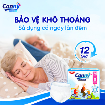 Combo 3 gói Tã/Bỉm Quần Người Lớn, Người Già Canny Siêu Mềm Mại, Siêu Thấm, Kháng Khuẩn XL7 (7 miếng)