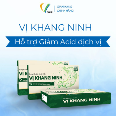 [COMBO 3 Hộp] TPBVSK Viên Uống Dạ Dày Vị Khang Ninh - Hỗ trợ giảm acid dịch vị, giúp bảo vệ niêm mạc dạ dày - Hỗ trợ giảm nguy cơ viêm loét dạ dày tá tràng - Hộp 30 viên