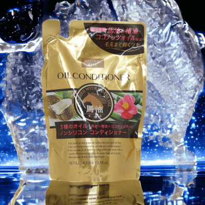 Túi Refill Dầu Xả Tóc Deve Natural Oil Conditioner Giúp Tóc Bồng Bềnh Bóng Mượt Chiết Xuất Tinh Dầu Ngựa 400 mL