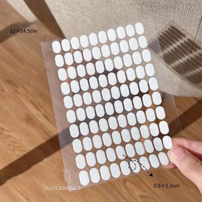 Keo Cắt Sẵn Dán Đế Móng Giả 100 Miếng/tờ, Băng Dính Móng Tay 2 Mặt Gắn Đầu Móng Tay Vào Đế Móng Mẫu Trưng Bày Nailbox Nữ Women dụng cụ nail box