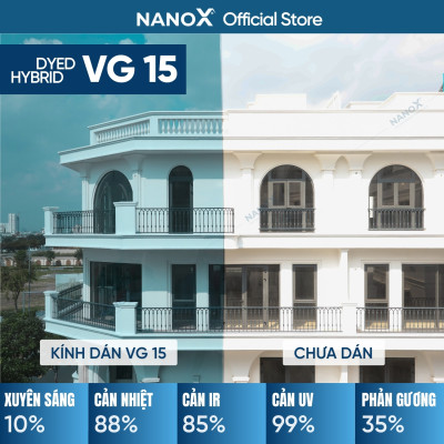 Phim cách nhiệt phản quang, phản gương dán kính chống nắng nóng NanoX