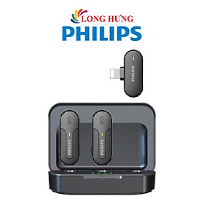 Micro không dây Wireless Lavalier Philips 2 Micro DLM9002 - iP - Hàng chính hãng