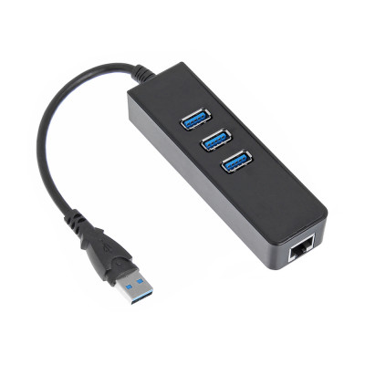 Bộ chia 3 cổng Usb 3.0 + 1 cổng Lan - Hub Usb 3.0 + Lan - Hàng Nhập Khẩu