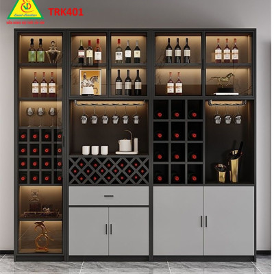 Tủ rượu cánh kính, tủ trưng bày rượu  TRK401 - Nội thất lắp ráp Viễn Đông ADV