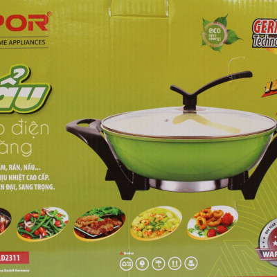 Chảo Lẩu Điện Đa Năng Kipor KP-LD2311 (30 cm) - Màu Ngẫu Nhiên - Chính Hãng