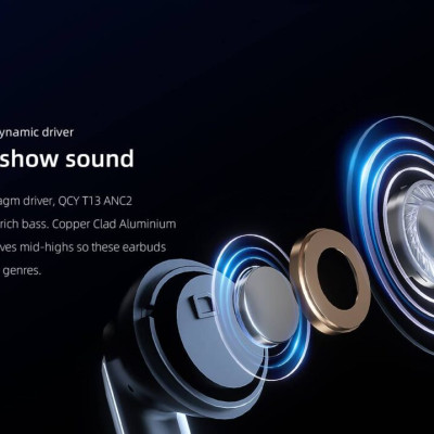 Tai nghe Bluetooth True Wireless QCY T13 ANC2 - Hàng Chính Hãng