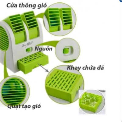 SIÊU HOT - Quạt điều hòa hơi nước mini ngăn đá 1 cửa - quạt điều hòa cổng cắm USB 206128( hàng nhập khẩu )