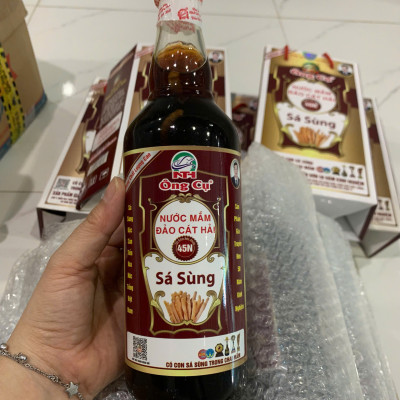 Nước mắm sá sùng thượng hạng 45N - Độ đạm cao, dung tích 500ml/1 chai