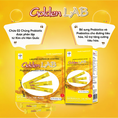 Men vi sinh Golden Lab - Nhập khẩu từ Hàn Quốc Hộp 20 gói - 60 gói