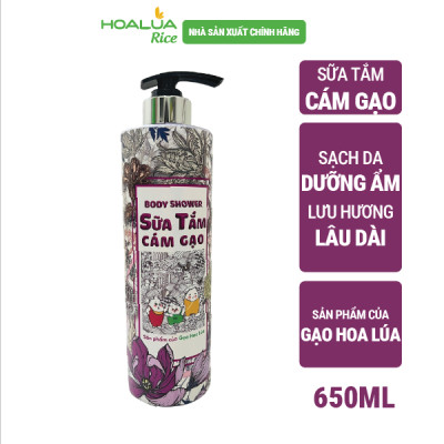 [Tặng 2Kg Tấm ST25] Sữa Tắm Cám Gạo - Chiết xuất từ Cám Gạo & Hoa Mộc Lan - Chai 650ml