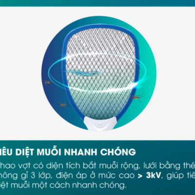 Vợt bắt muỗi điện tử Model: VBM RD.02