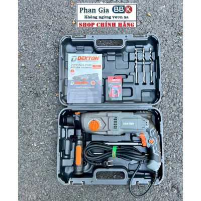 Máy khoan đục bê tông 2chức năng DEKTON DK-2603B, Công suất 1050w ,Tặng kèm 5 mũi, Bảo hành 12 tháng