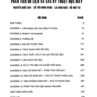 Phân Tích Dữ Liệu Và Các Kỹ Thuật Học Máy -STK