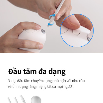 Bộ 4 đầu tăm nước thay thế LocknLock ENR146WHT_RB, Hàng chính hãng, dùng cho máy tăm nước ENR146WHT - JoyMall