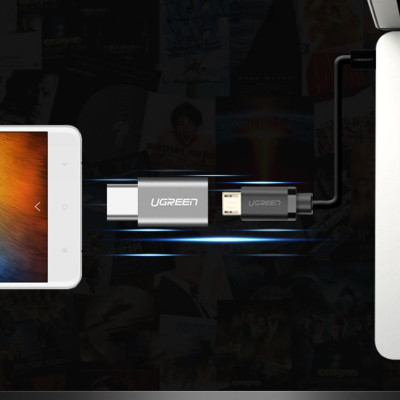 Đầu Chuyển Đổi Micro Usb Sang Usb Type C Có Hỗ Trợ Otg Đen Us278 - 50551 Ugreen - Hàng Chính Hãng