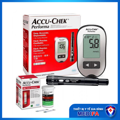 Hộp 25 Que Thử Đường Huyết Accu-Chek Performa Có Nắp Nhựa Hút Ẩm Hạn Chế Việc Hỏng Que Thử