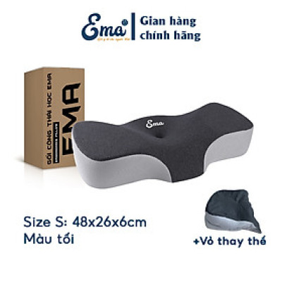 Gối cao su non công thái học chống đau vai ngáy, ngủ ngáy, hỗ trợ ngủ nhanh EMA- Thiết kế riêng biệt cho tư thế nằm ngửa và nằm nghiêng