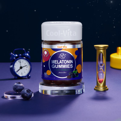 Kẹo Dẻo Melatonin Hỗ Trợ Giấc Ngủ Ngon Sleep Well Gummies & Hỗ Trợ Giảm Căng Thẳng Vị Việt Quất Kết Hợp Vitamin B6 Coolvita – (60 viên x 3g)/hộp